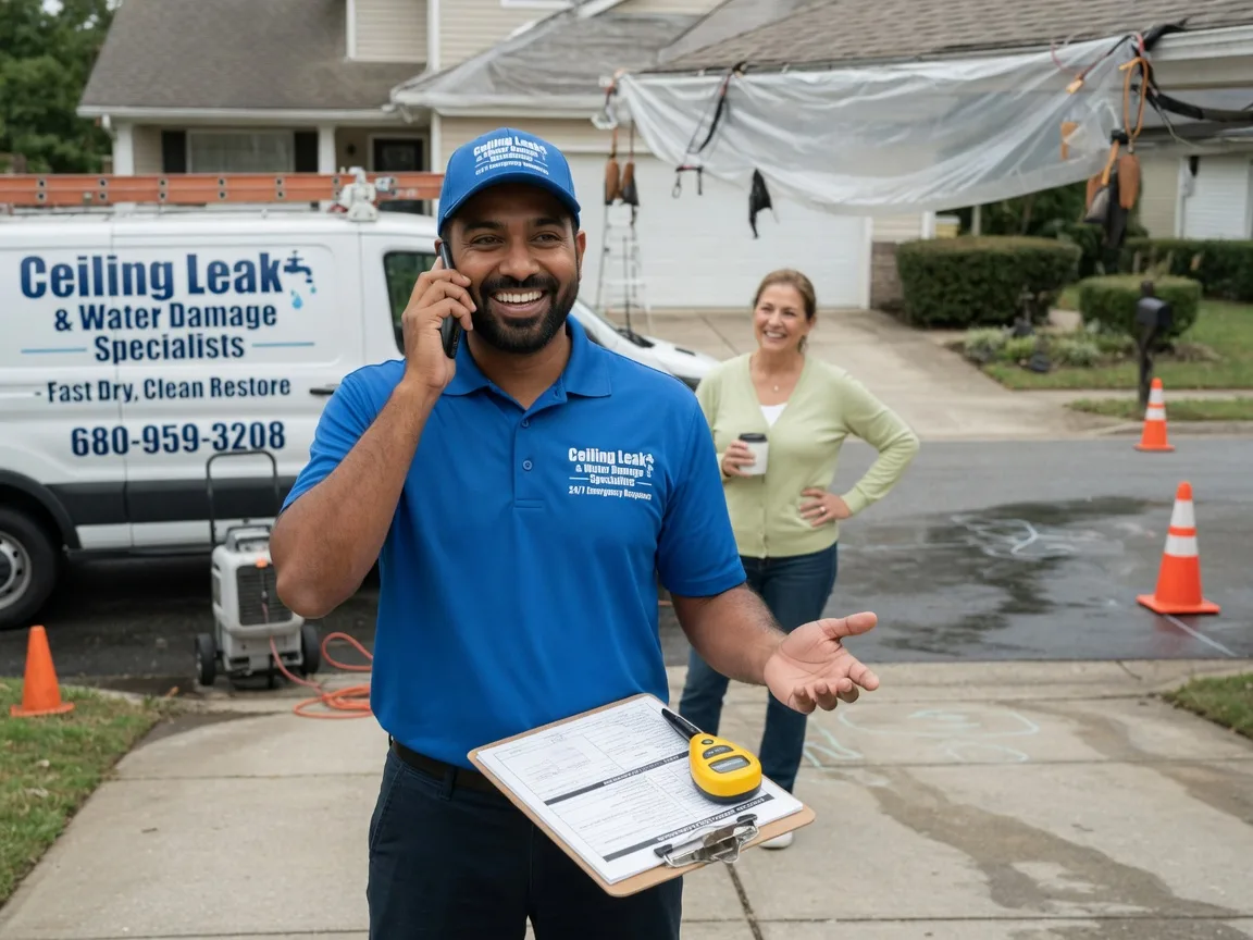 Ceiling Leak Cleanup Mooreland, IN FAQs